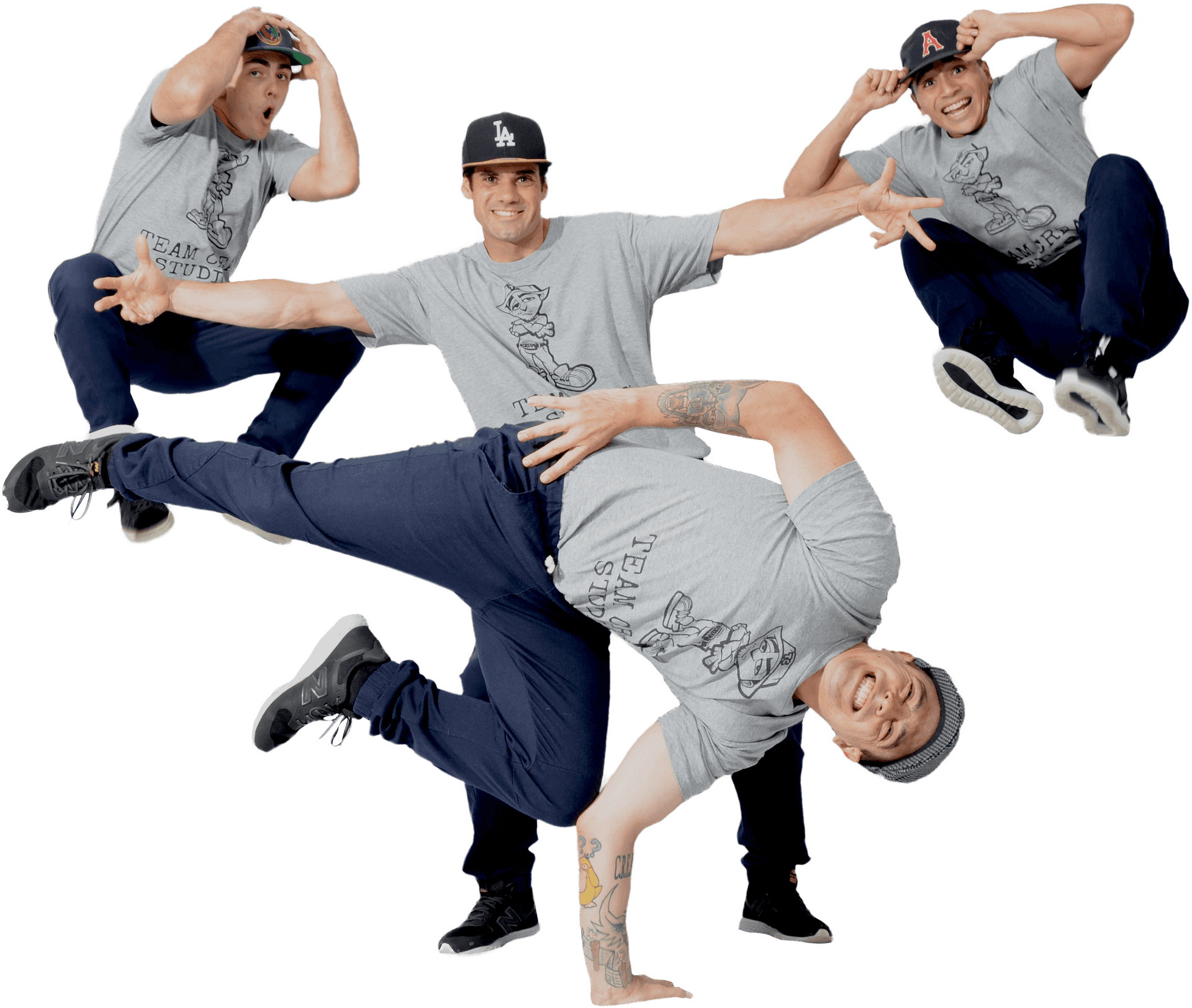 Breakdancer Multiple Poses Composite PNG