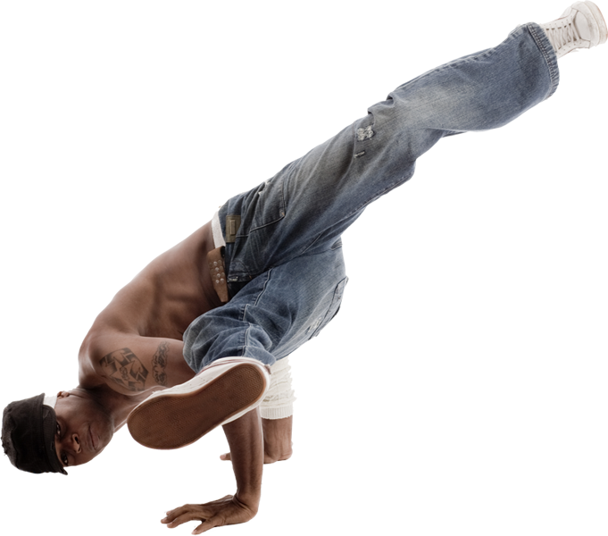 Breakdancer_ Performing_ Freeze_ Move PNG