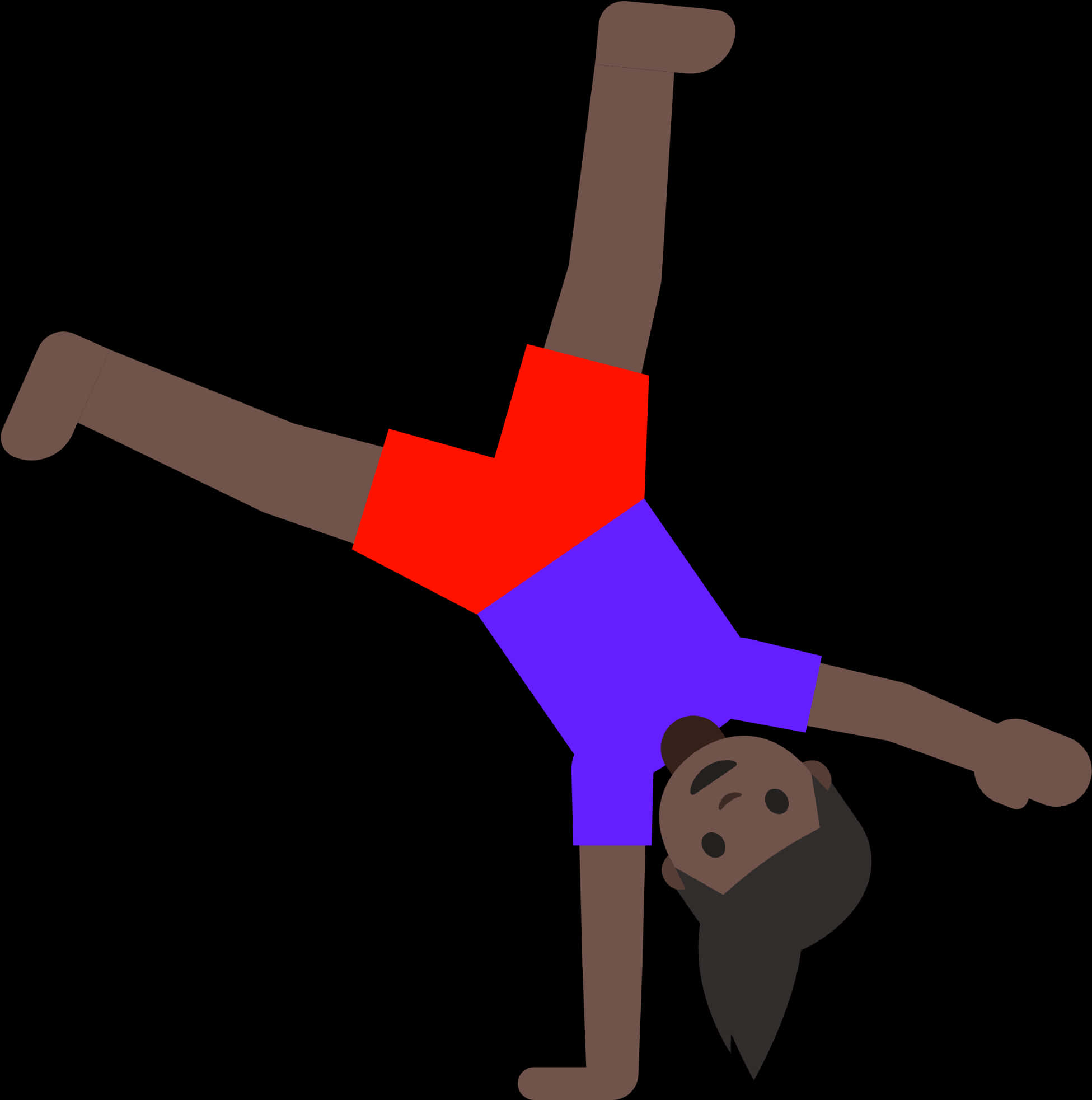 Breakdancerin Action Graphic PNG