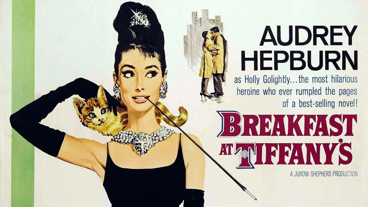 Audrey Hepburn som Holly Golightly, den klassiske superstjerne fra Breakfast at Tiffany's. Wallpaper