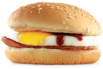 Breakfast Bacon Egg Cheese Burger PNG