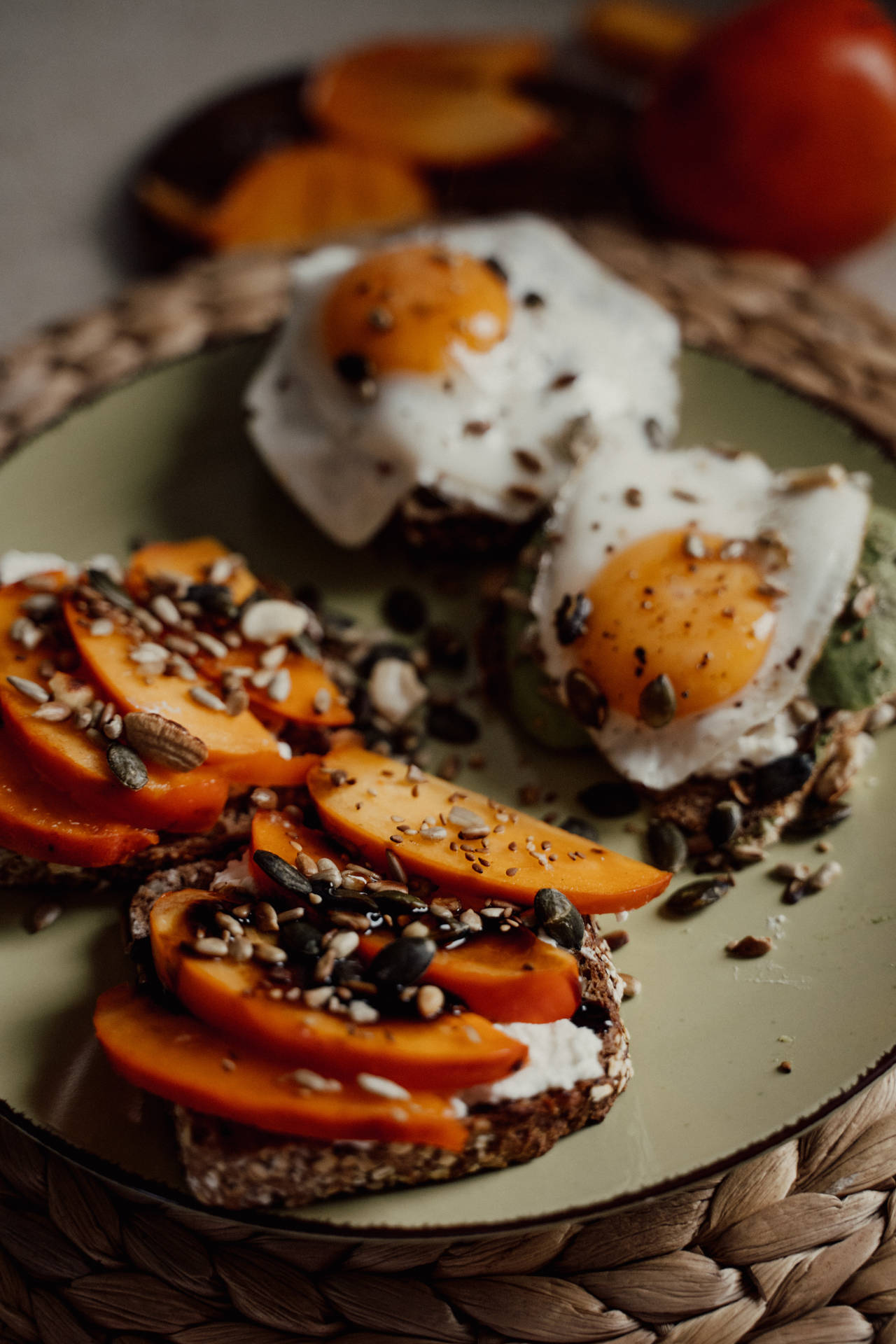 Breakfast Eggs With Sweet Potato Toast Wallpaper