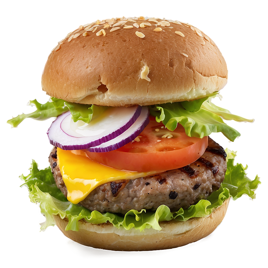 Breakfast Hamburger With Egg Png 05242024 PNG
