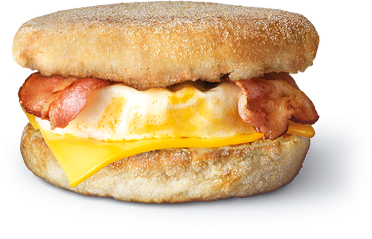 Breakfast Sandwichwith Egg Bacon Cheese PNG
