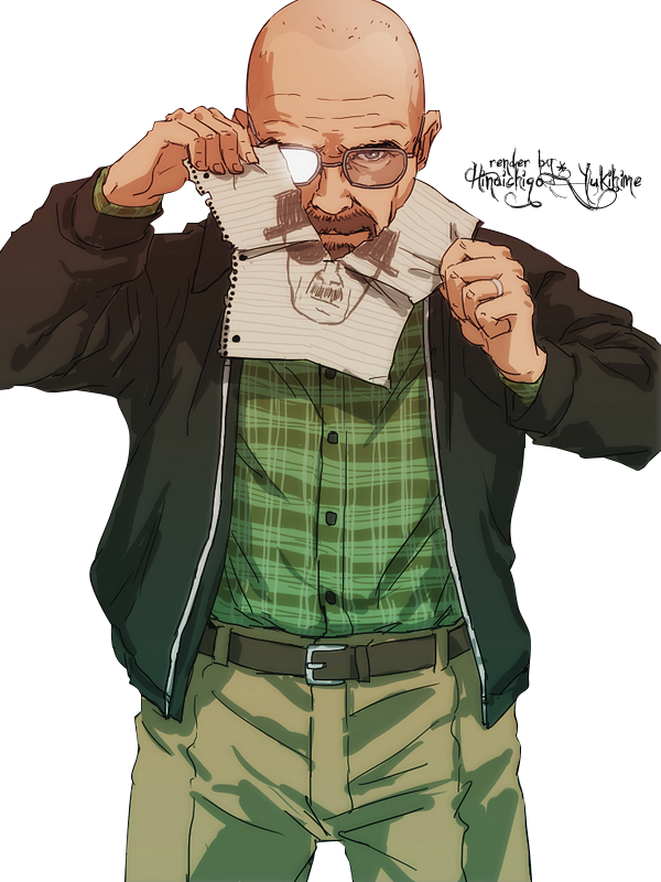 Breaking Bad Animated Character Tearing Paper PNG