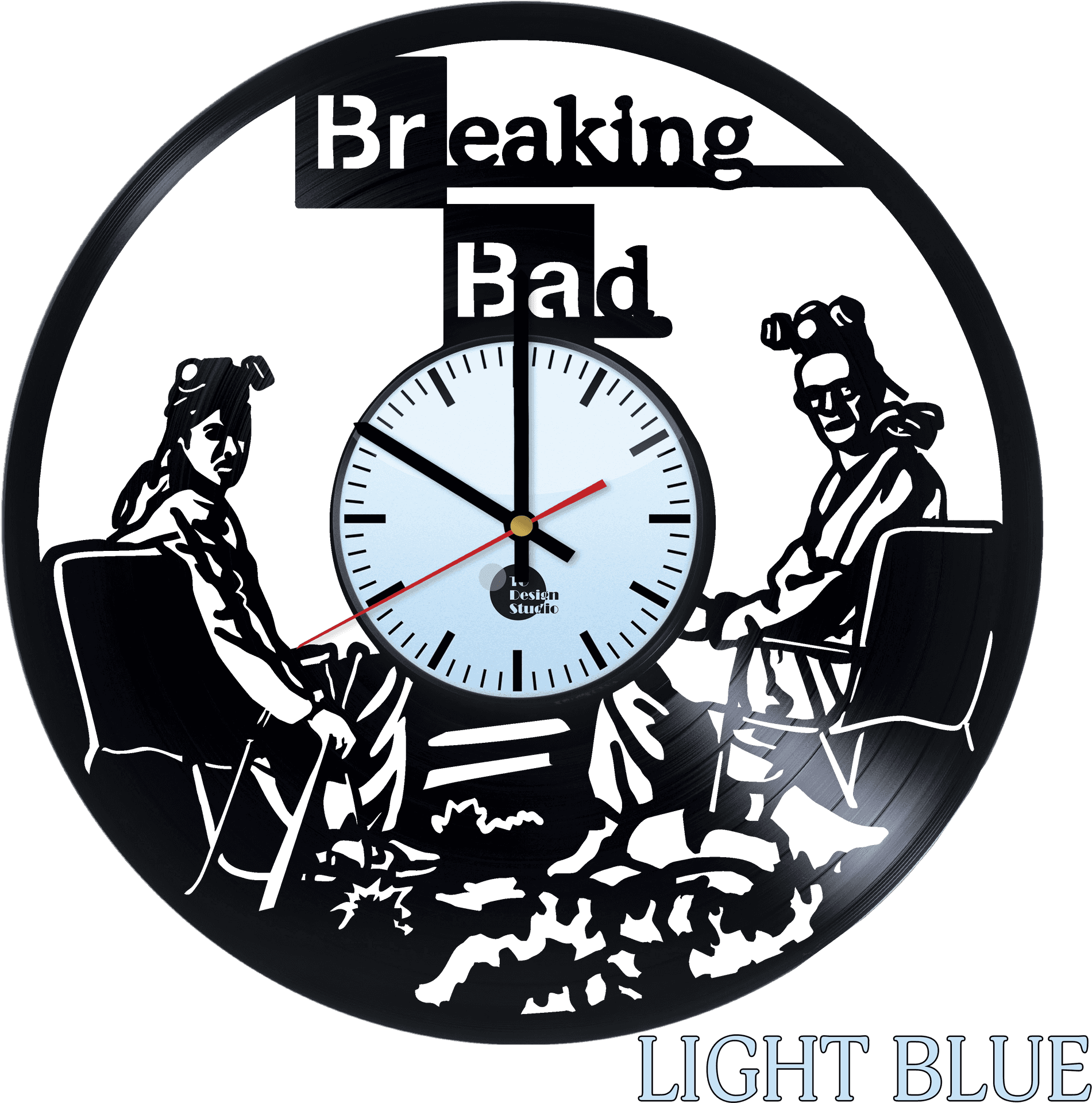 Breaking Bad Themed Wall Clock PNG