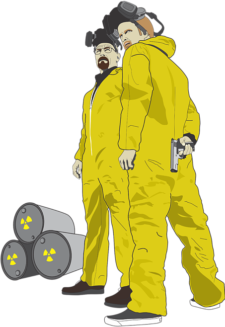 Breaking Bad Yellow Hazmat Suit Illustration PNG