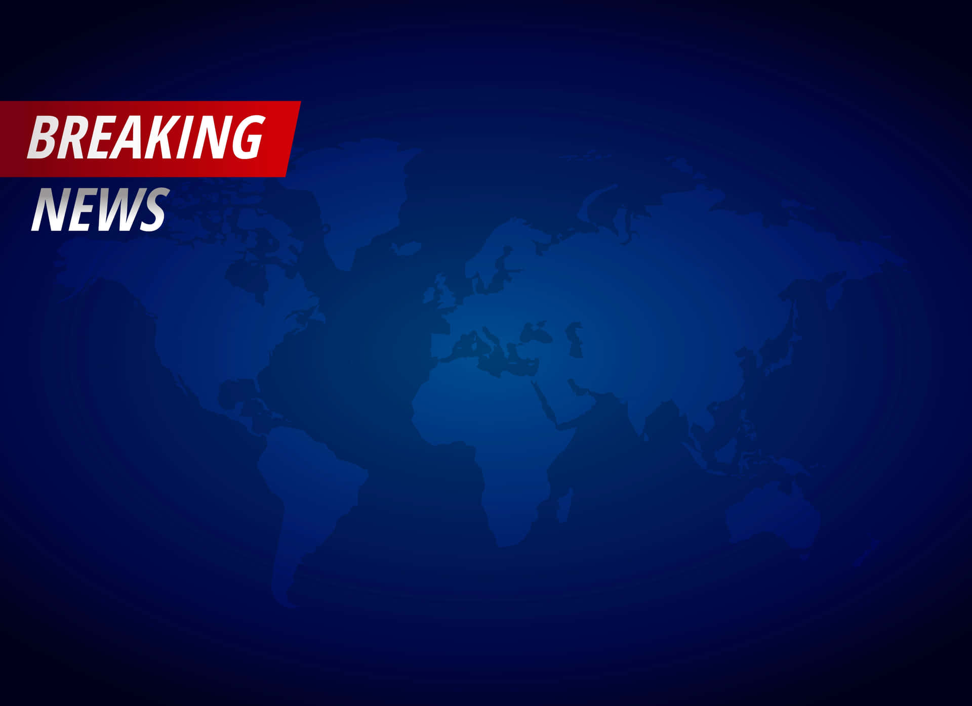 Breaking News Background Blue Map
