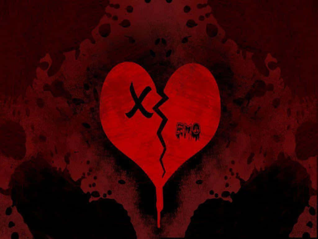 Dark Red Heart Breakup Picture