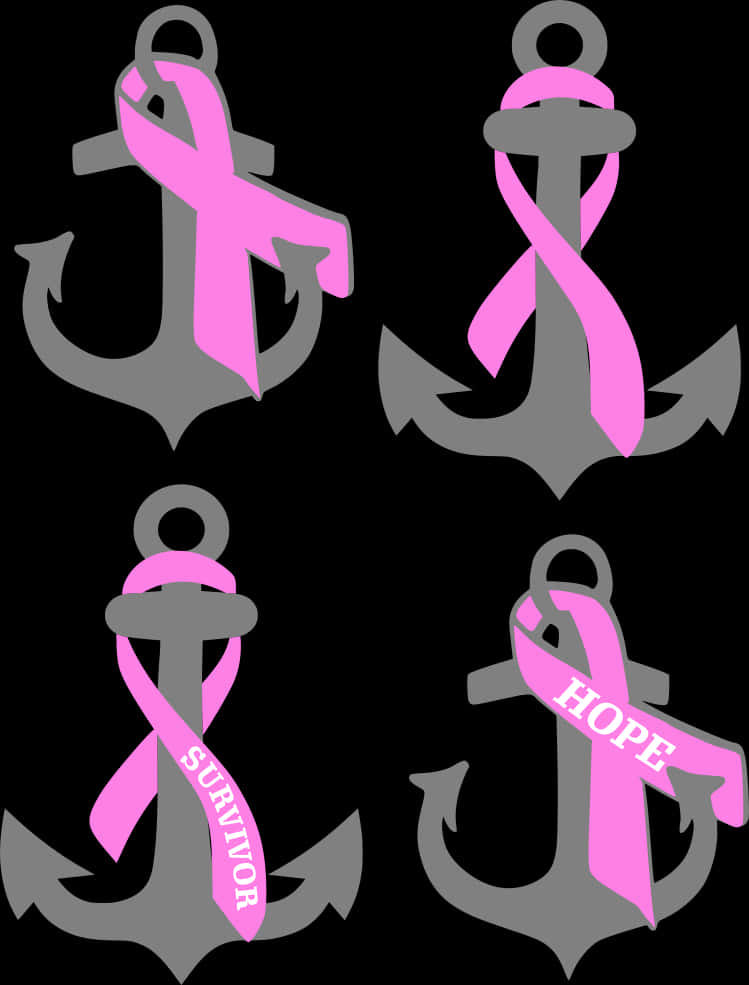 Breast Cancer Awareness Anchors PNG