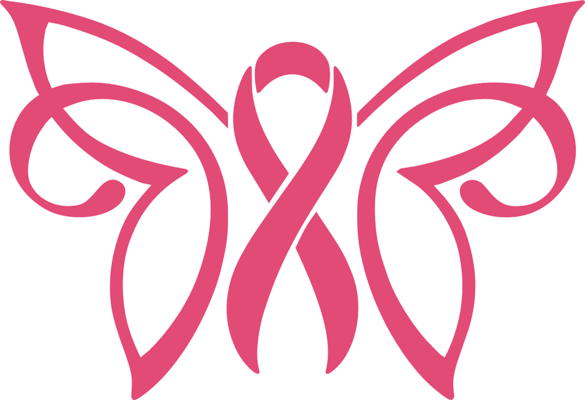 Breast Cancer Awareness Ribbon Butterfly PNG