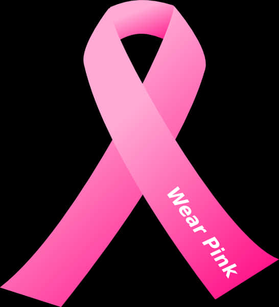 Breast Cancer Awareness Ribbon Wear Pink PNG