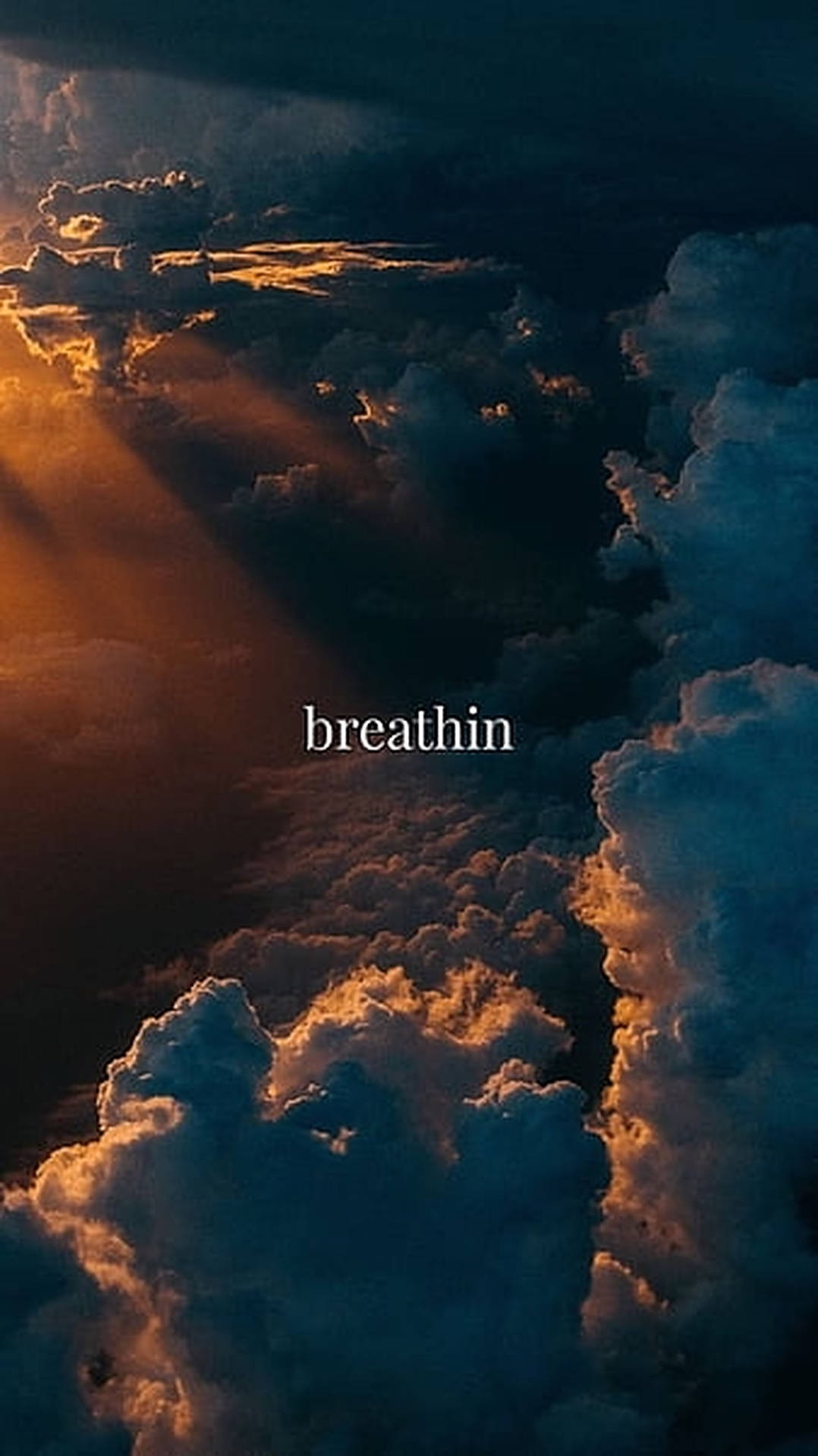 "The Art of Breathing Under Orange Skies" Wallpaper