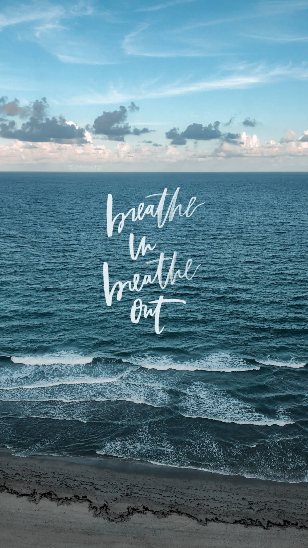 Breathing Quote Text Wallpaper