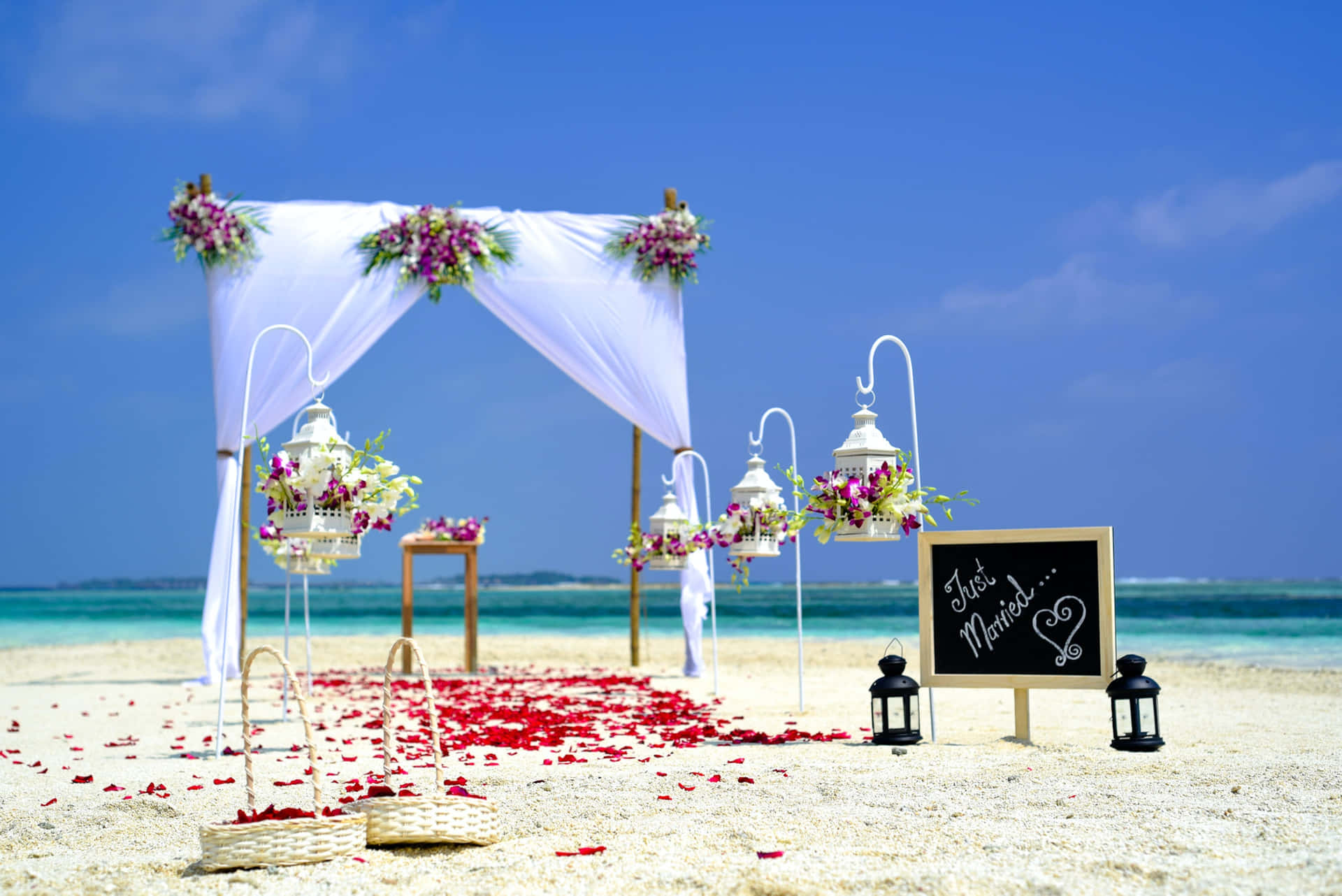 Breathtaking Beach Wedding Photography Wallpaper