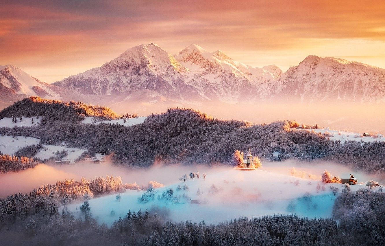 Breathtaking Landscape Of Lake Bled, Slovenia Wallpaper