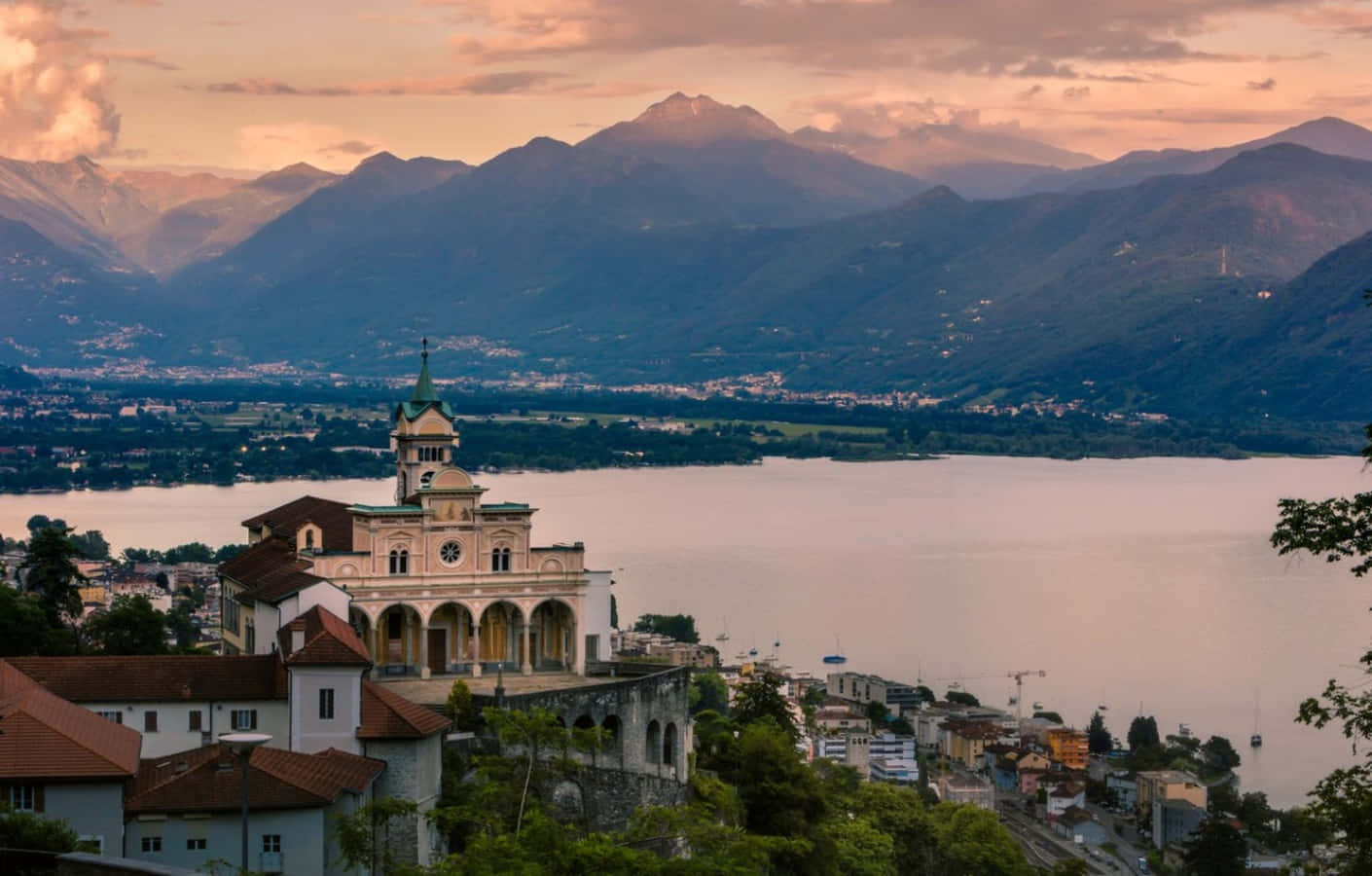 Breathtaking Landscape View In Locarno, Switzerland Wallpaper