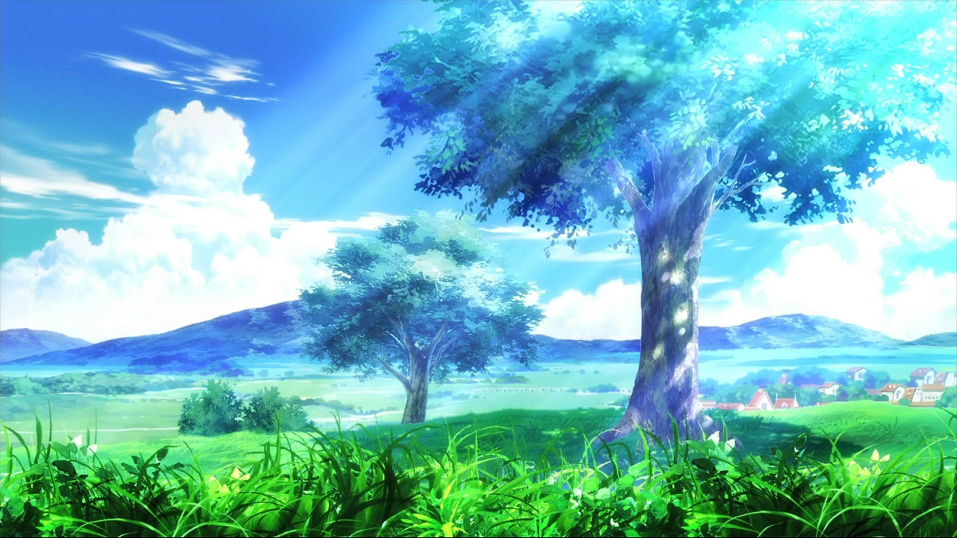 Breathtaking Nature Anime Scenery Wallpaper