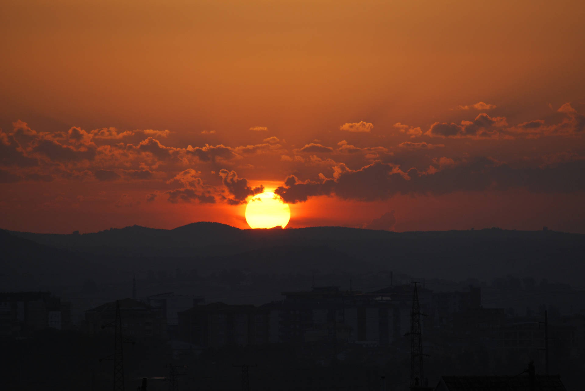 Breathtaking Sunset In Kosovo Background