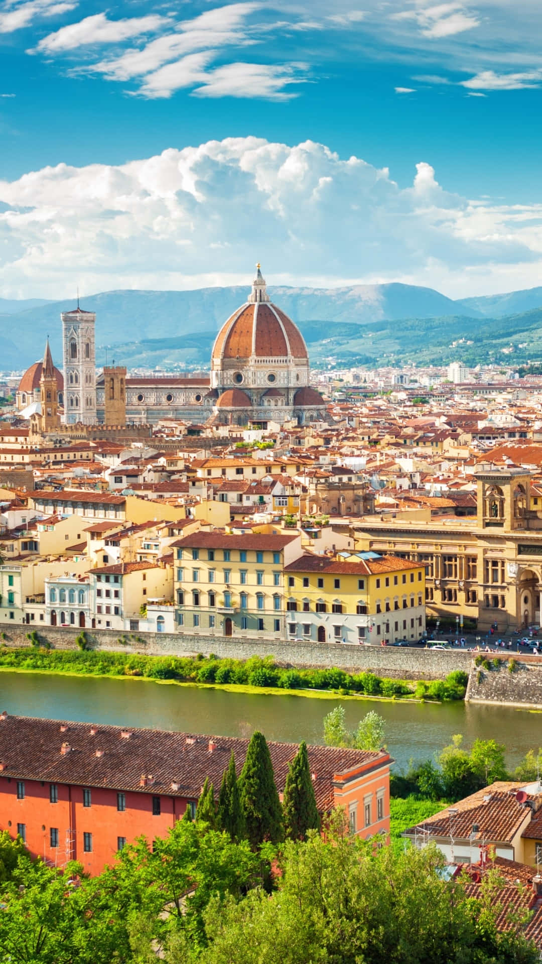 Impresionantevista De La Catedral De Florencia, Italia. Fondo de pantalla