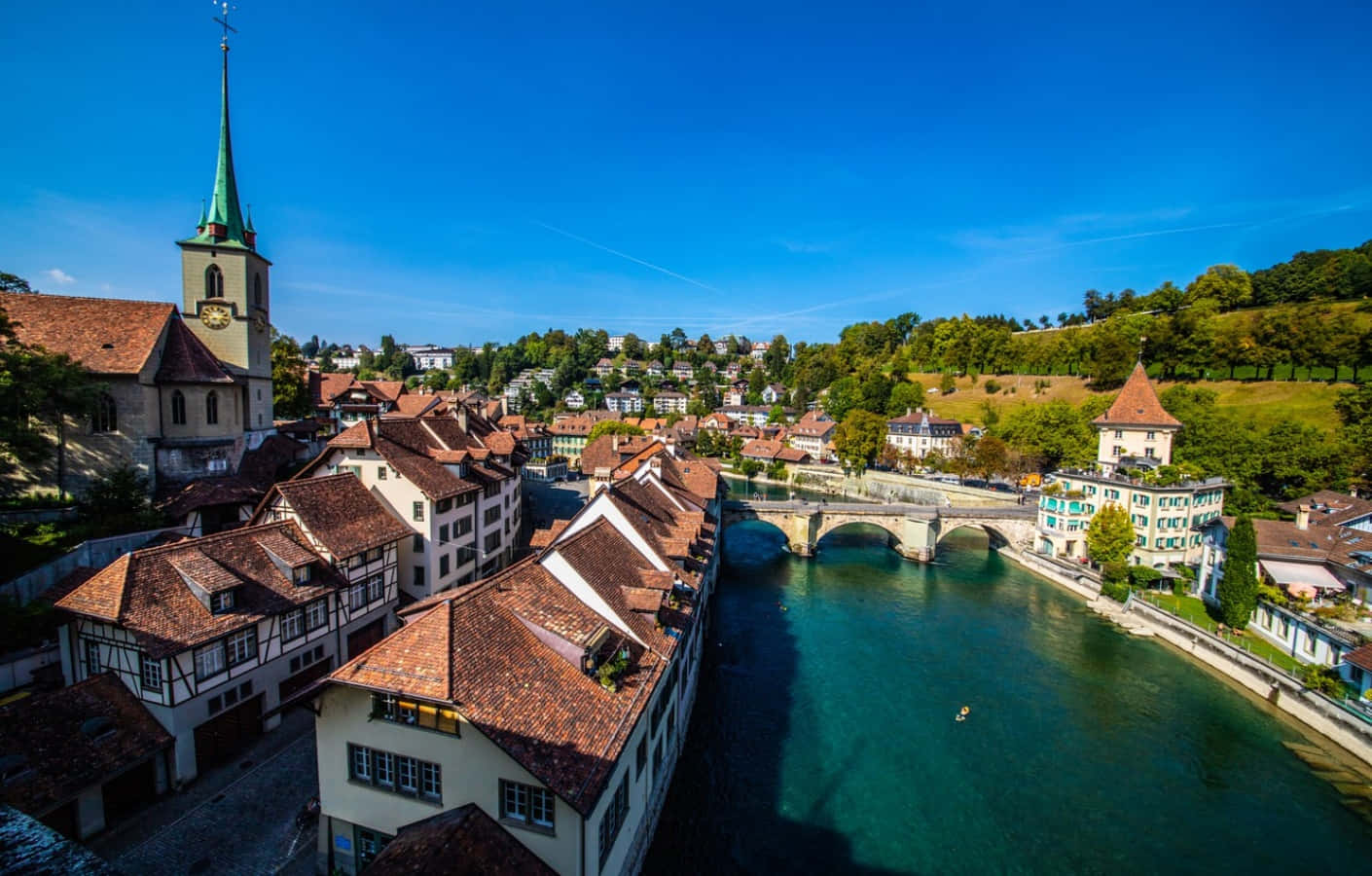 Breathtaking View Of Historic Bern, Switzerland Wallpaper