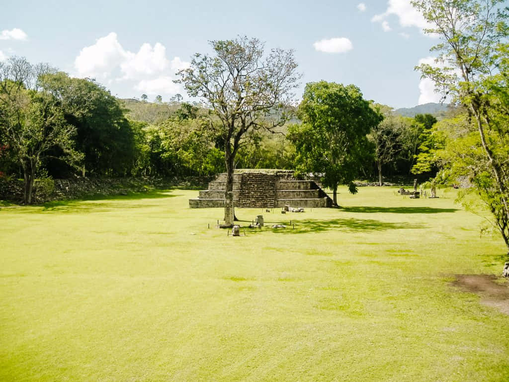 Breathtaking View Of Mayan Ruins Of Copan Wallpaper