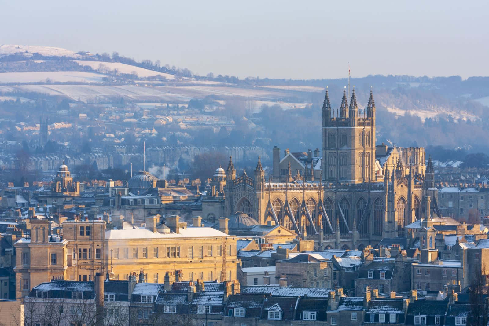 Breathtaking View Of The Historic City Of Bath, Uk Wallpaper