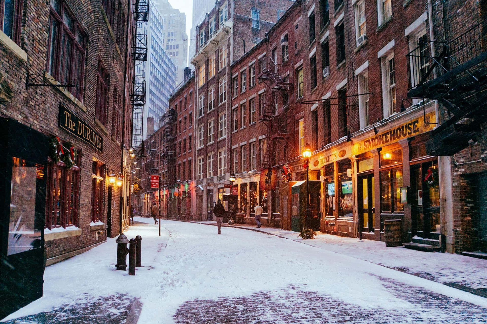 "breathtaking Winter Wonderland In City" Wallpaper