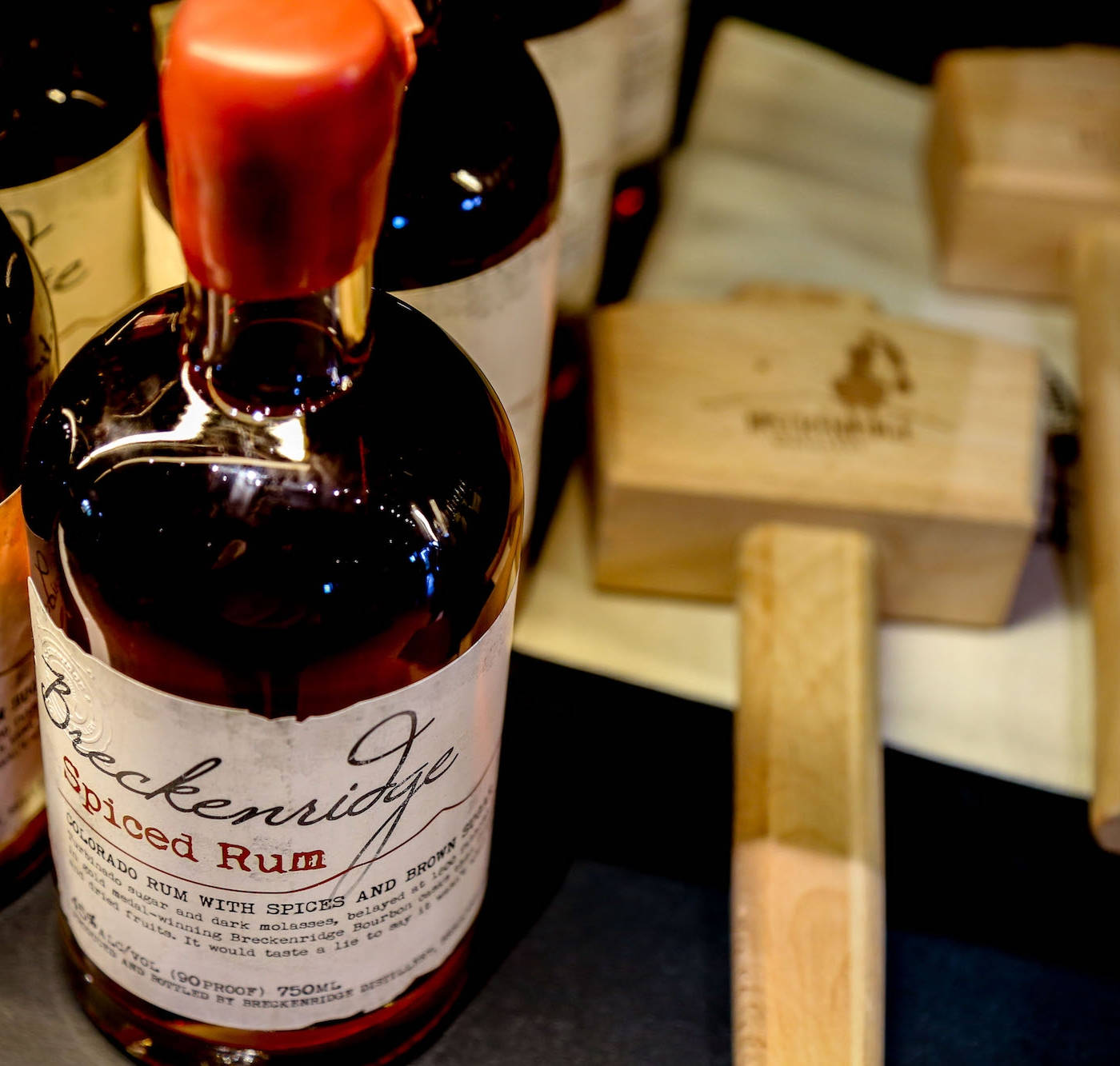 Exquisite Spiced Rum Bottle from Breckenridge Distillery Wallpaper