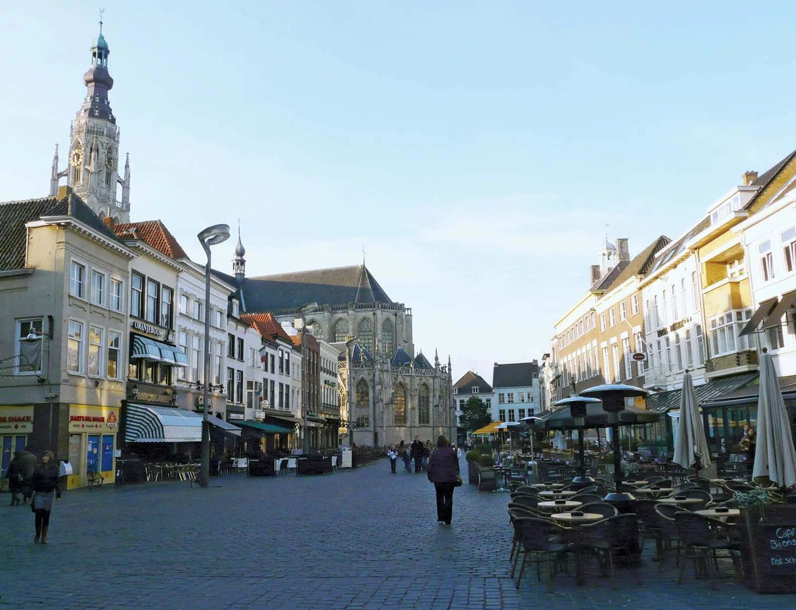 Breda City Center Street View Wallpaper