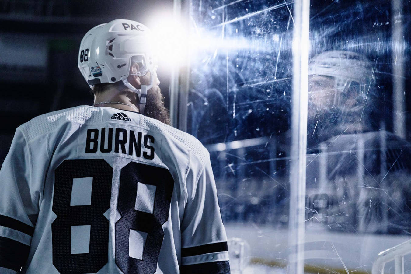 Brent Burns Ice Hockey Arena Reflection Wallpaper