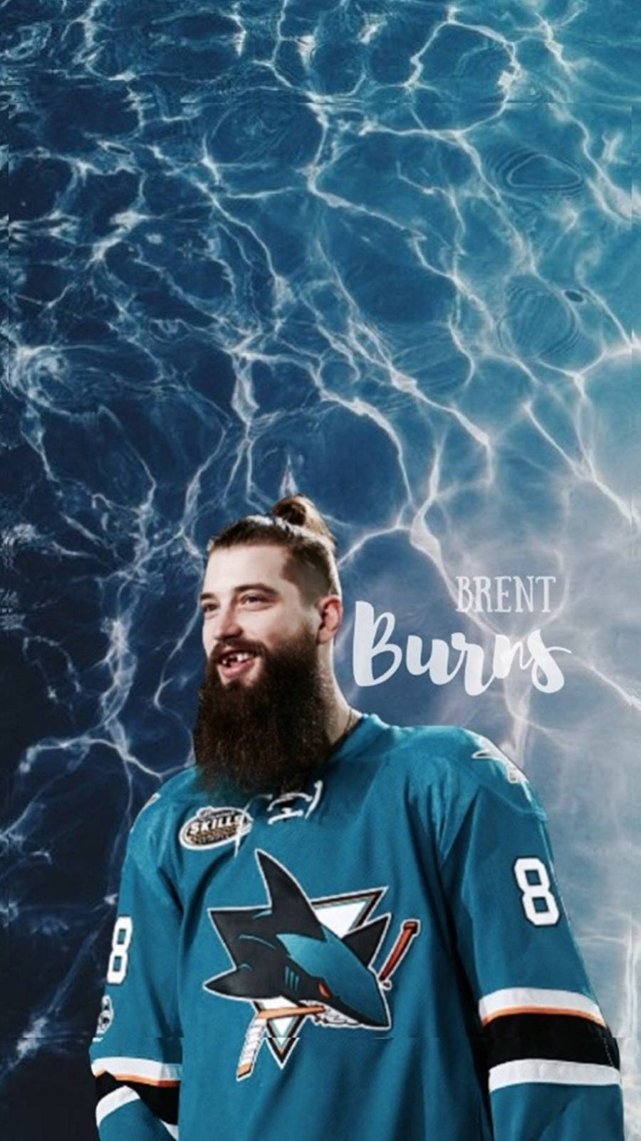 Brent Burns Ocean Wave San Jose Sharks. Wallpaper