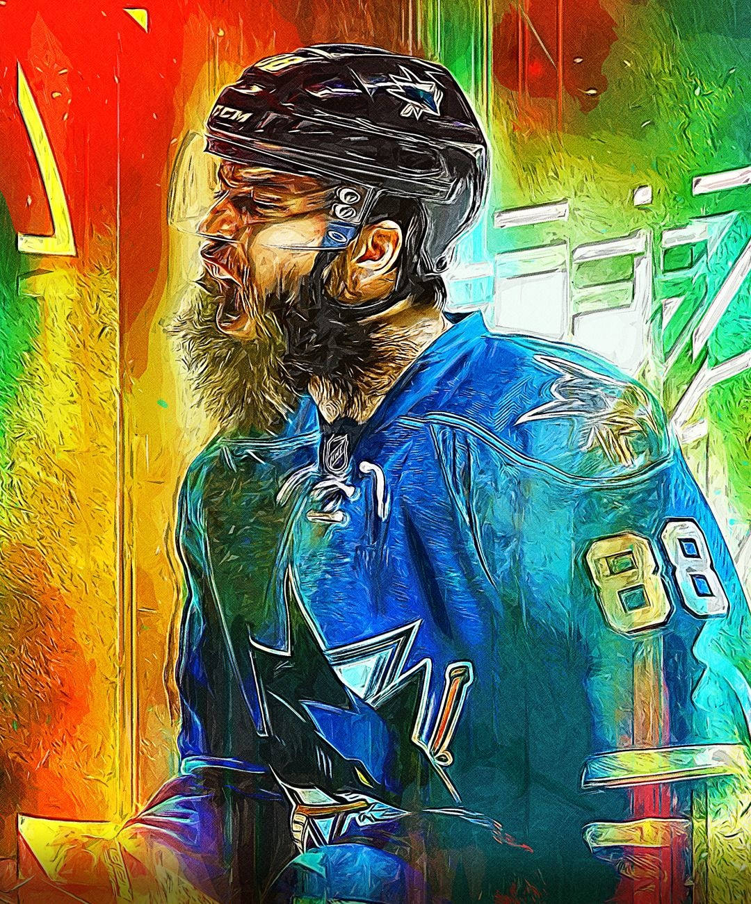 Where Hockey Meets Art — wallpapers • brent burns (with braids) +