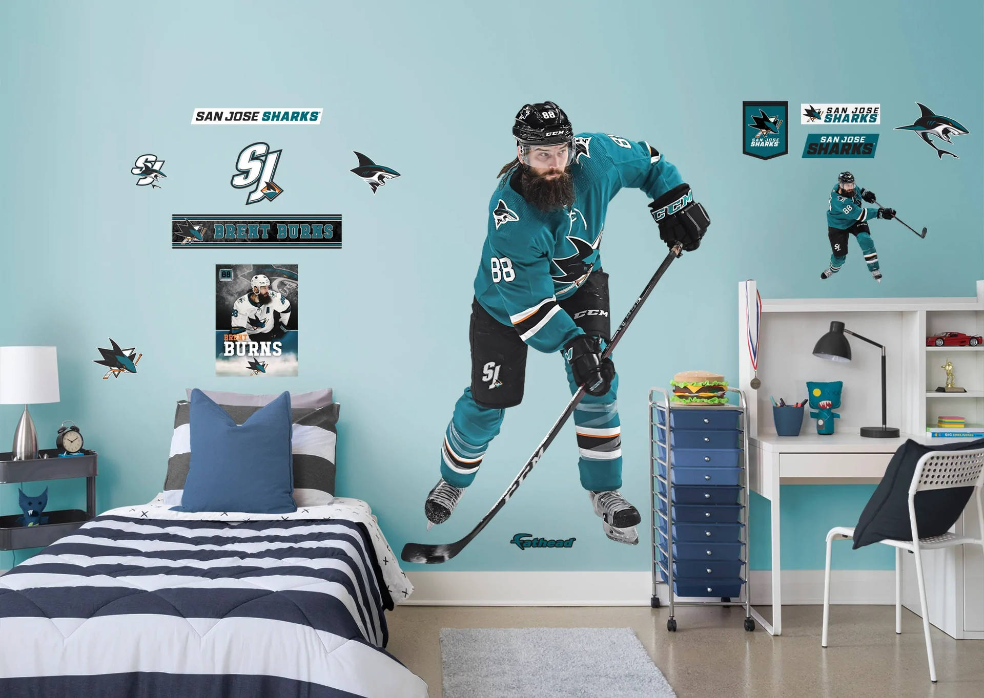 Brent Burns Removable Wall Adhesive Decal Wallpaper