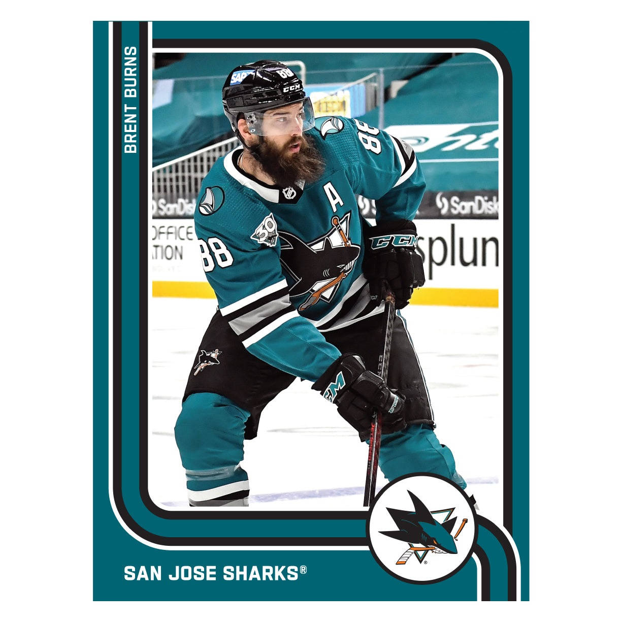 Brent Burns San Jose Sharks Poster Card Wallpaper