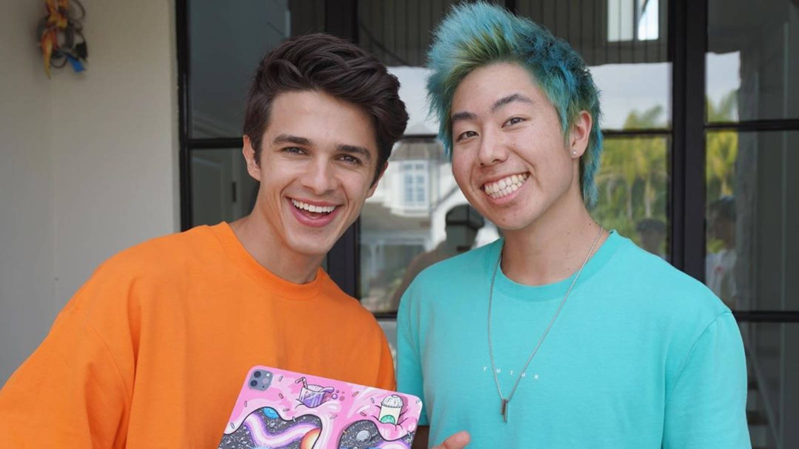 Brent Rivera and Zach Hsieh sharing a fun moment. Wallpaper