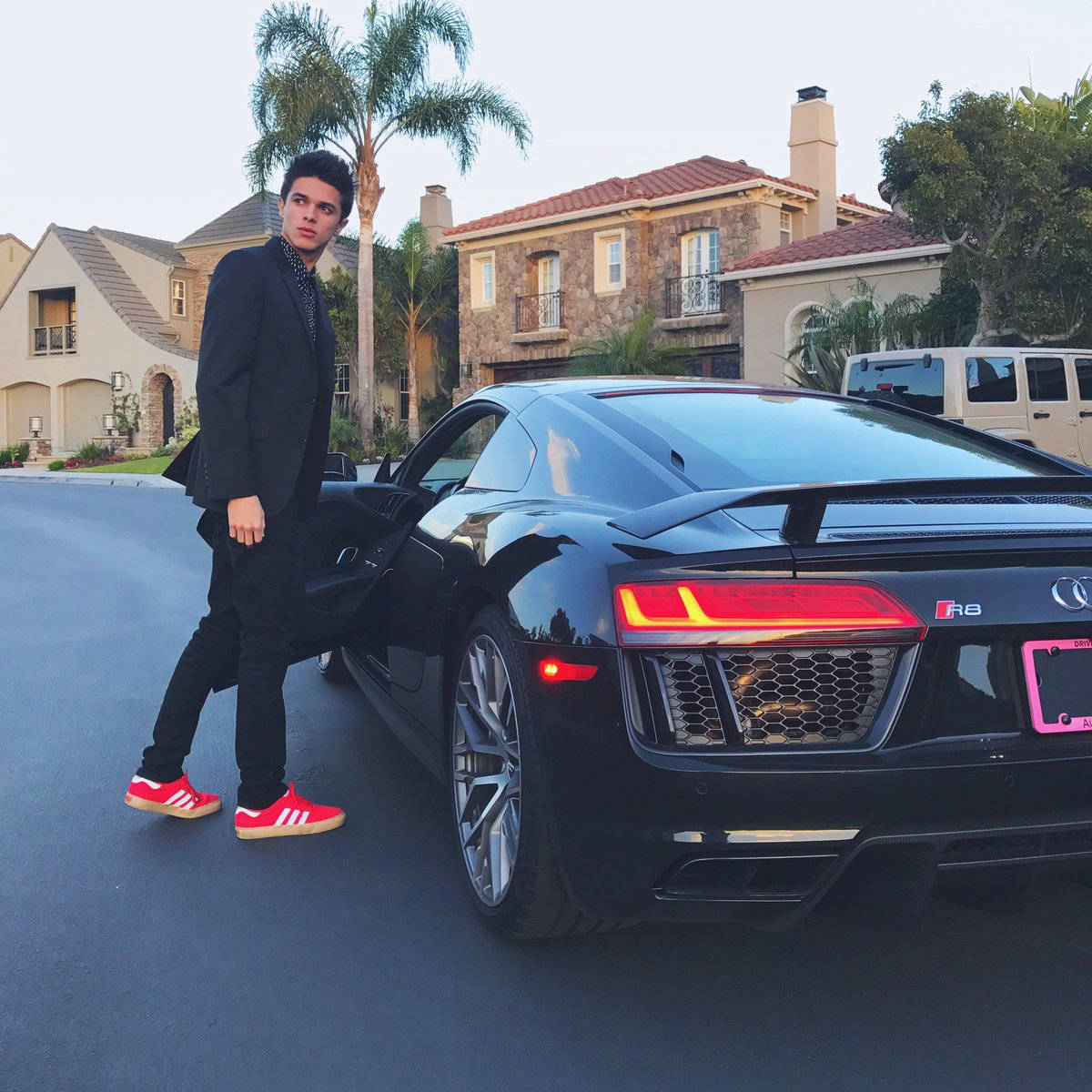 Brent Rivera With Car Photography Wallpaper