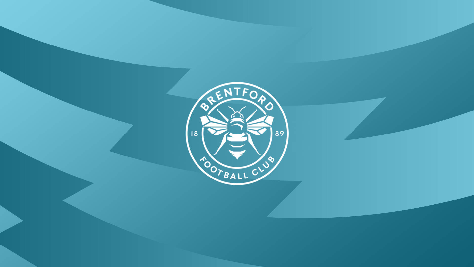 Brentford FC Logo In Blue Gradient Wallpaper