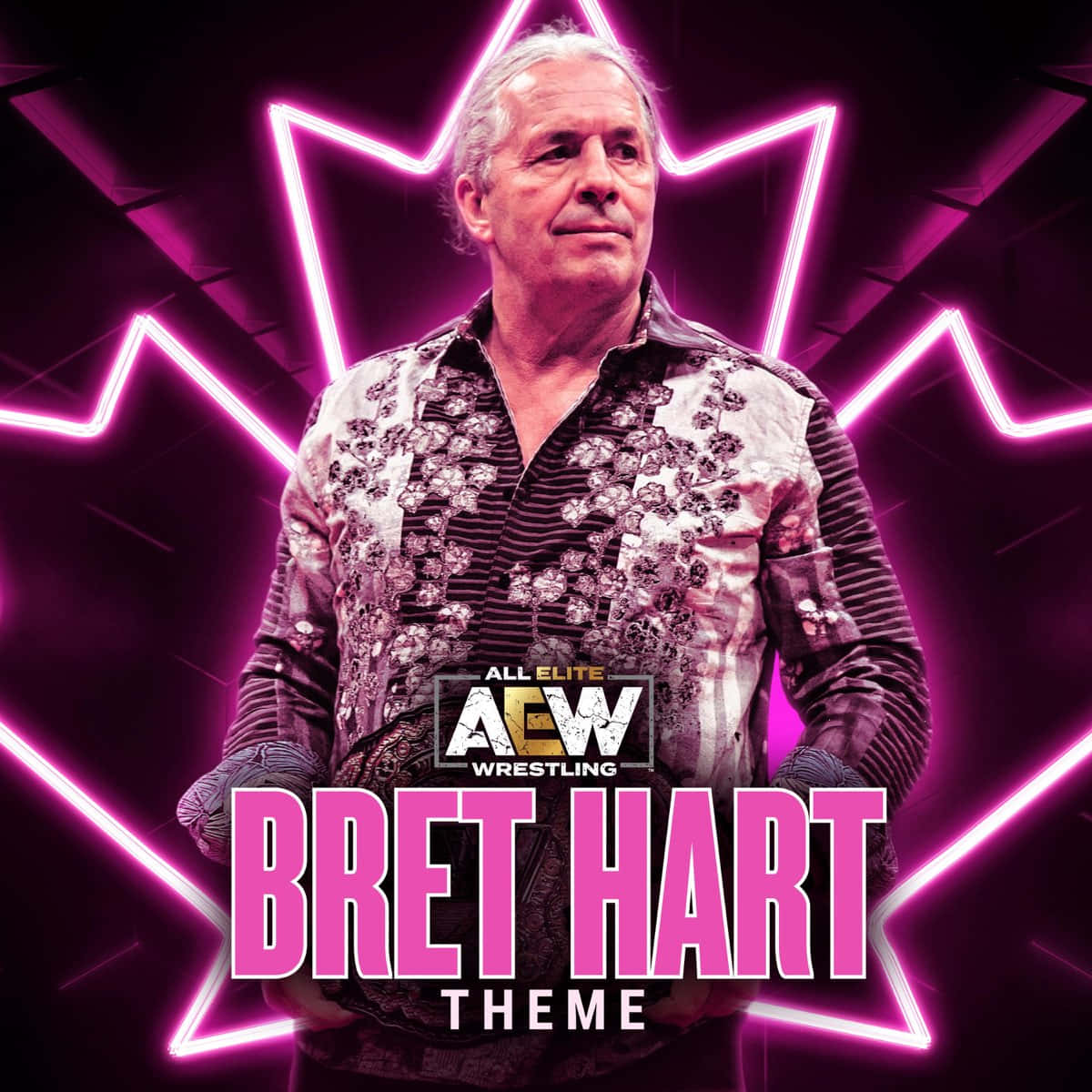 Bret Hart Elite Wrestling Theme Poster Wallpaper