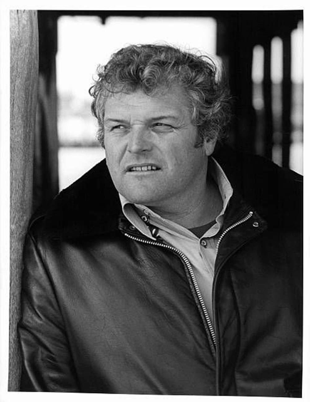 Brian Dennehy Black And White In Jacket Wallpaper