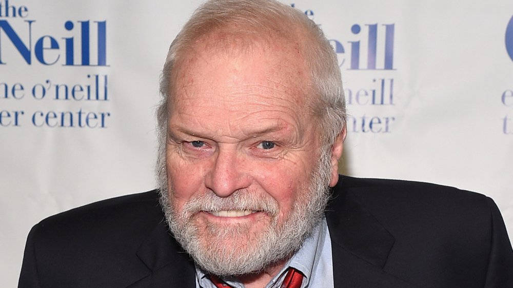 Brian Dennehy White And Blue Background Wallpaper