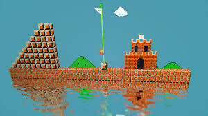 Brick Castle Retro Mario Wallpaper