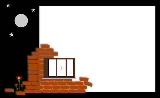 Brick House Nighttime Vector PNG
