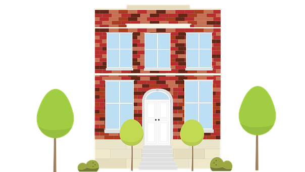 Brick House Vector Illustration PNG