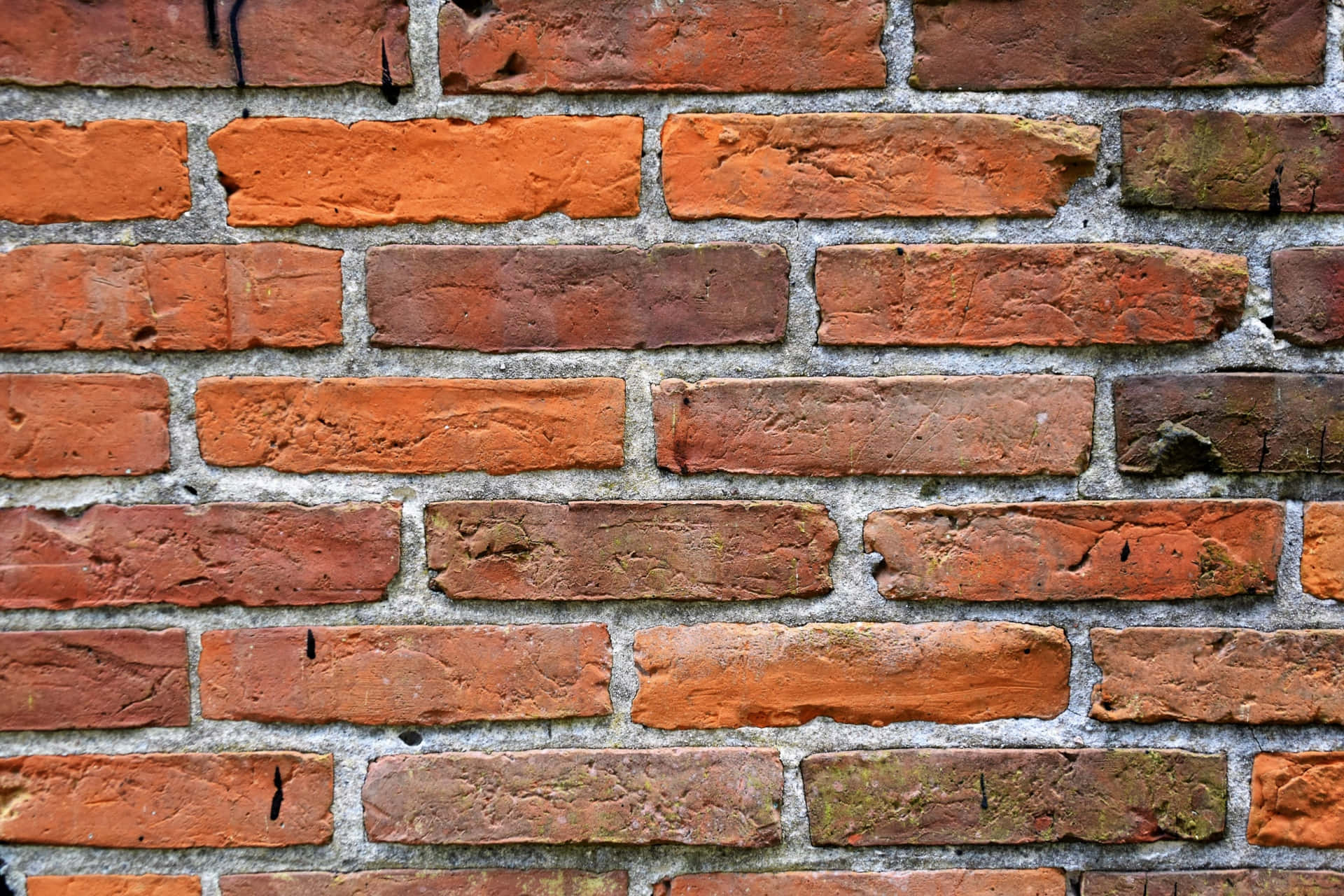 Close-Up View of Rustic Brick Texture