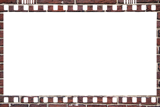 Brick Wall Film Strip Frame PNG