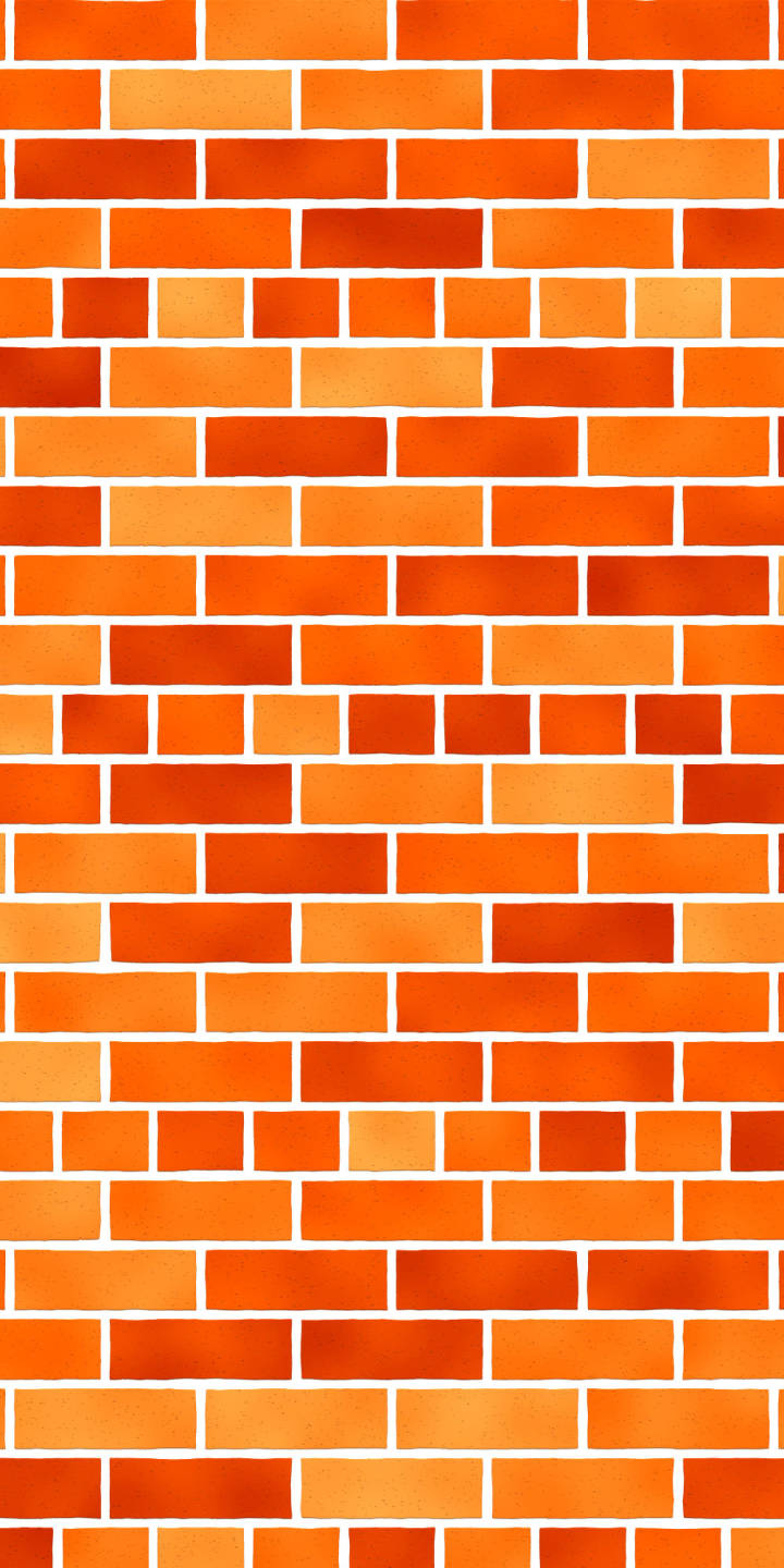 Brick Wall Orange Phone Wallpaper