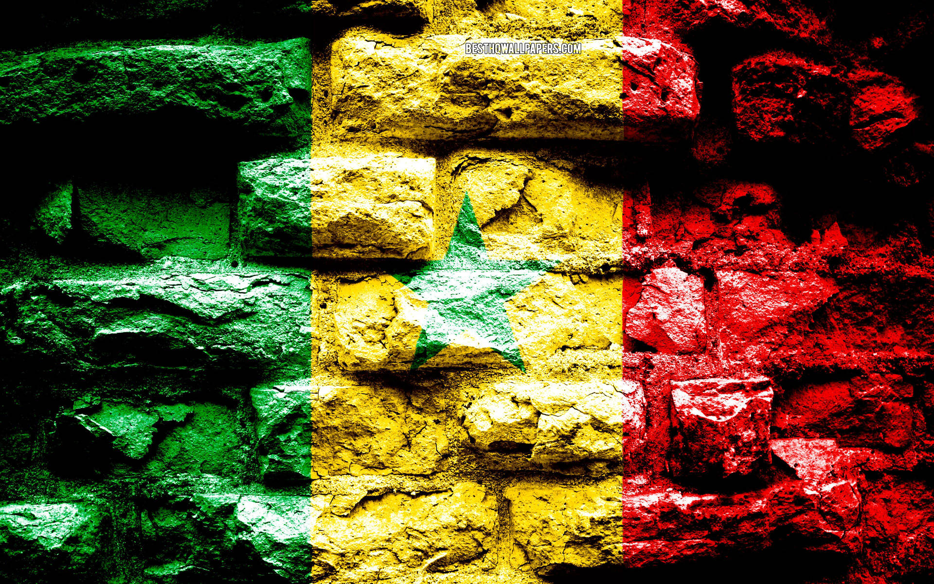 Brick Wall Senegal Flag