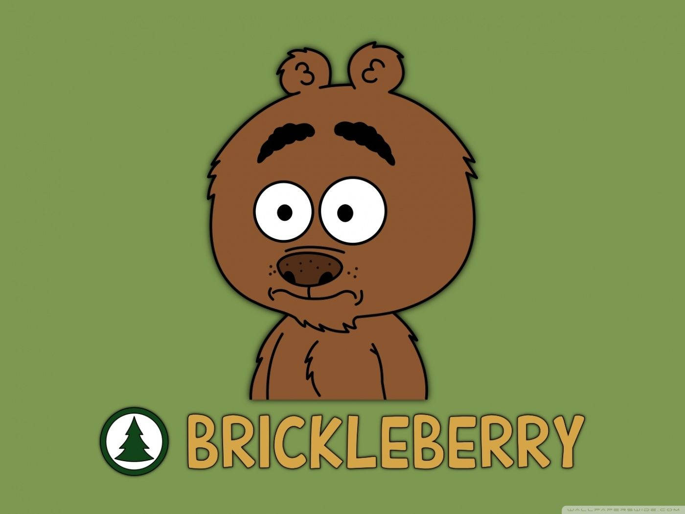 Brickleberry Malloy Green Wallpaper