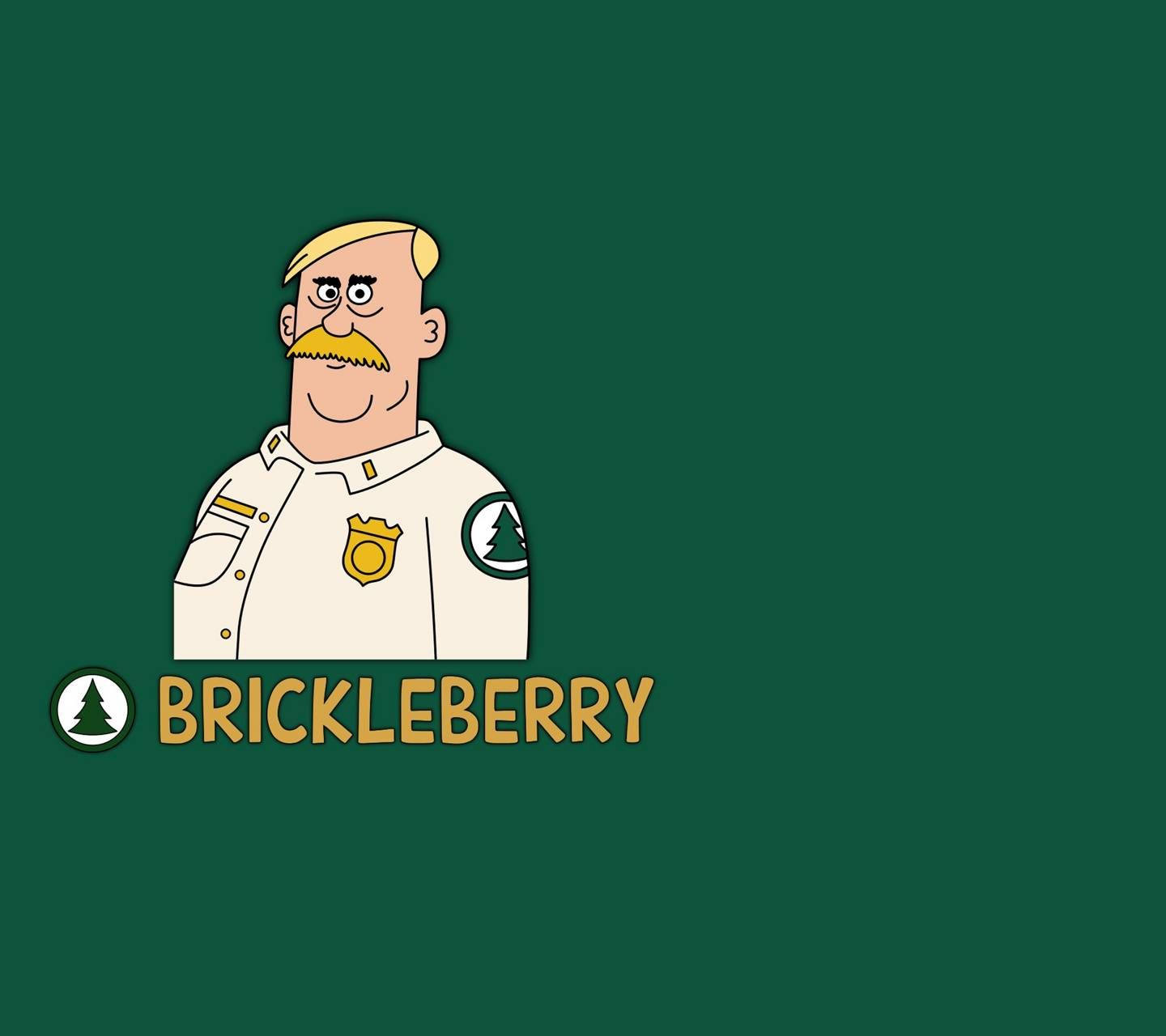 Brickleberry Woody Green Wallpaper